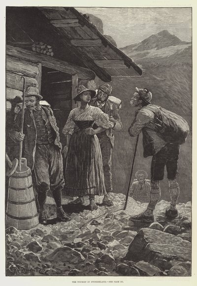 Turysta w Szwajcarii autorstwa Richard Caton Woodville junior